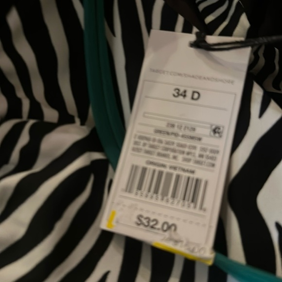 Shade & Shore Green Bikini Top Size 34D NWT - Picture 4 of 6